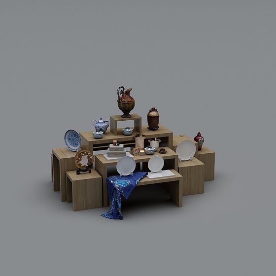 Combinación de accesorios decorativos para museo de estilo chino nuevo