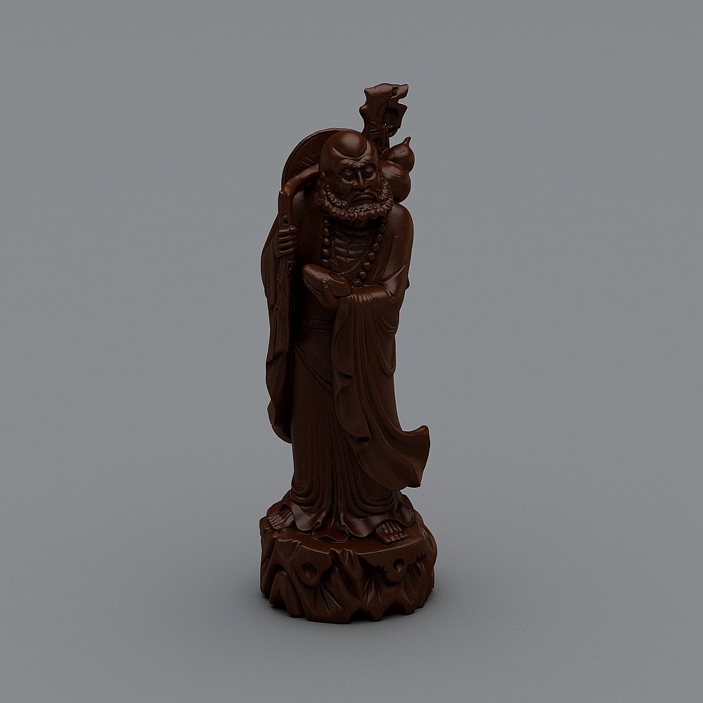 Mystic Traveler Low-Poly 3D Model