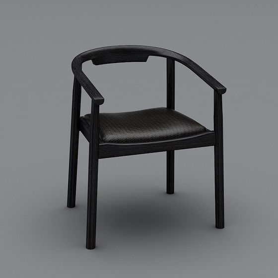 Elegant Low-Polygon Chair 3D model