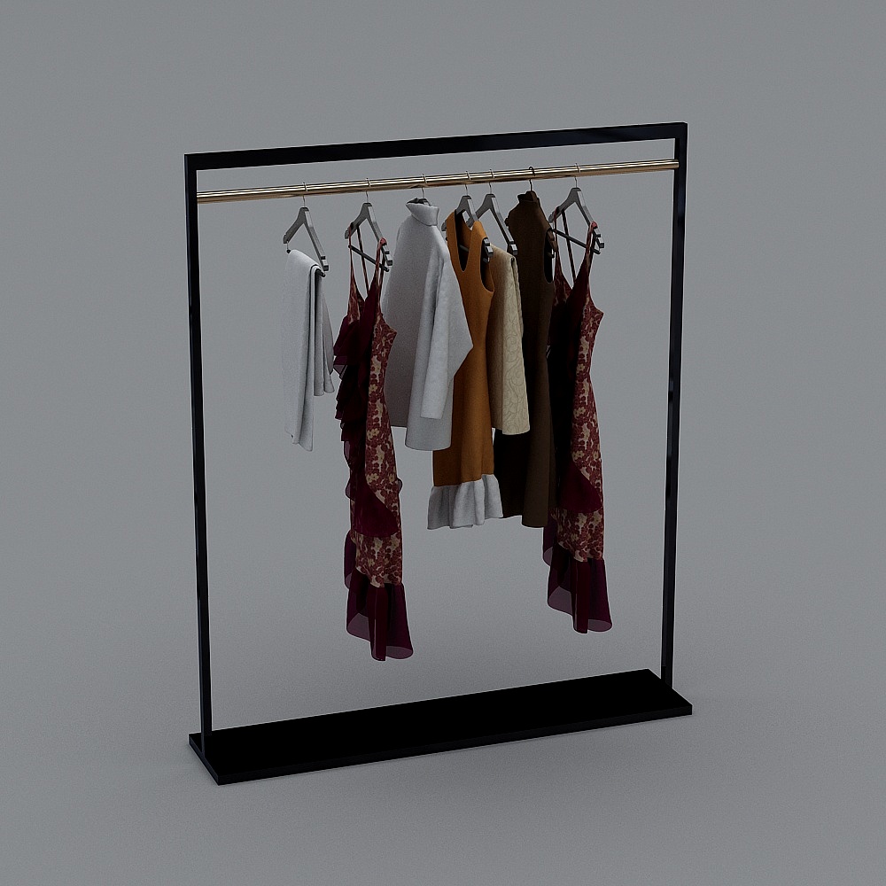 Modern clothing store-display rack