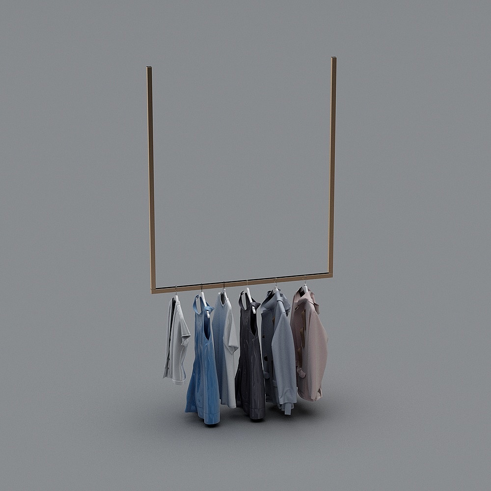 Modern clothing store-display rack
