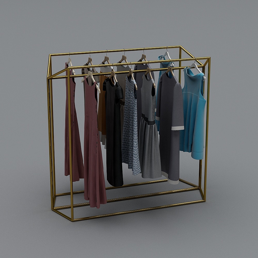 Modern clothing store-display rack