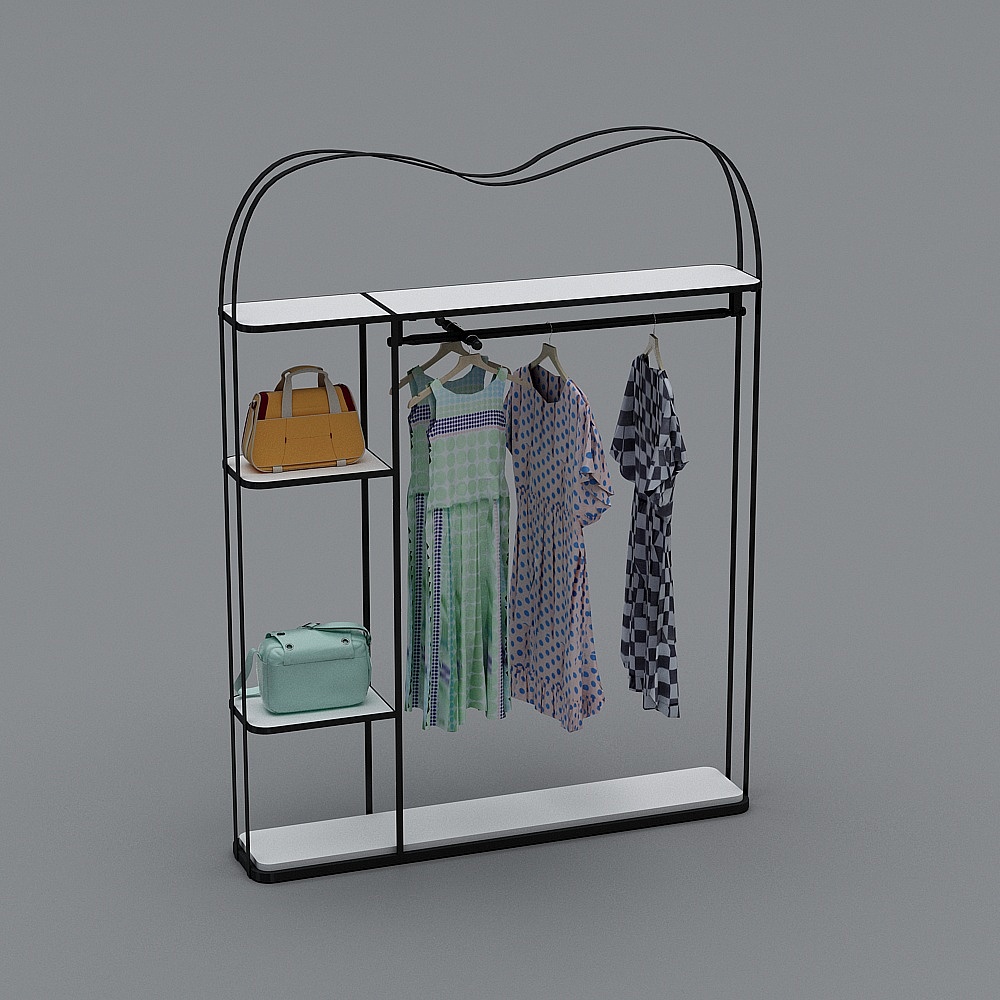 Modern clothing store-display rack