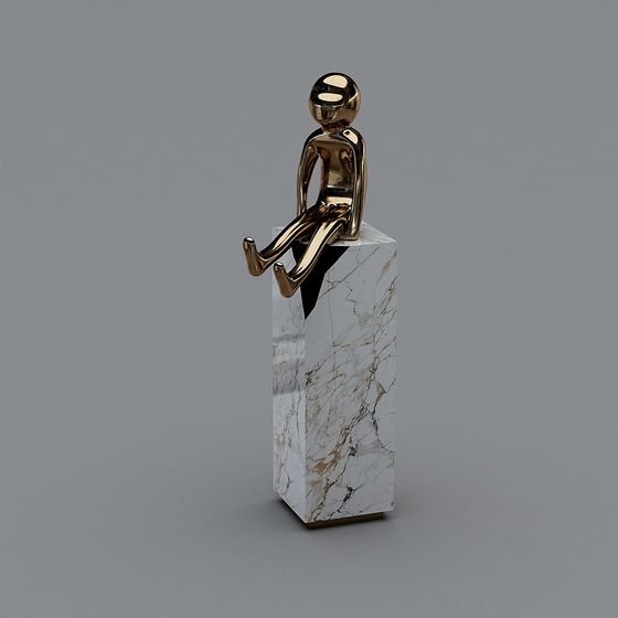 The Floater: Low Poly Sculpture 3D model