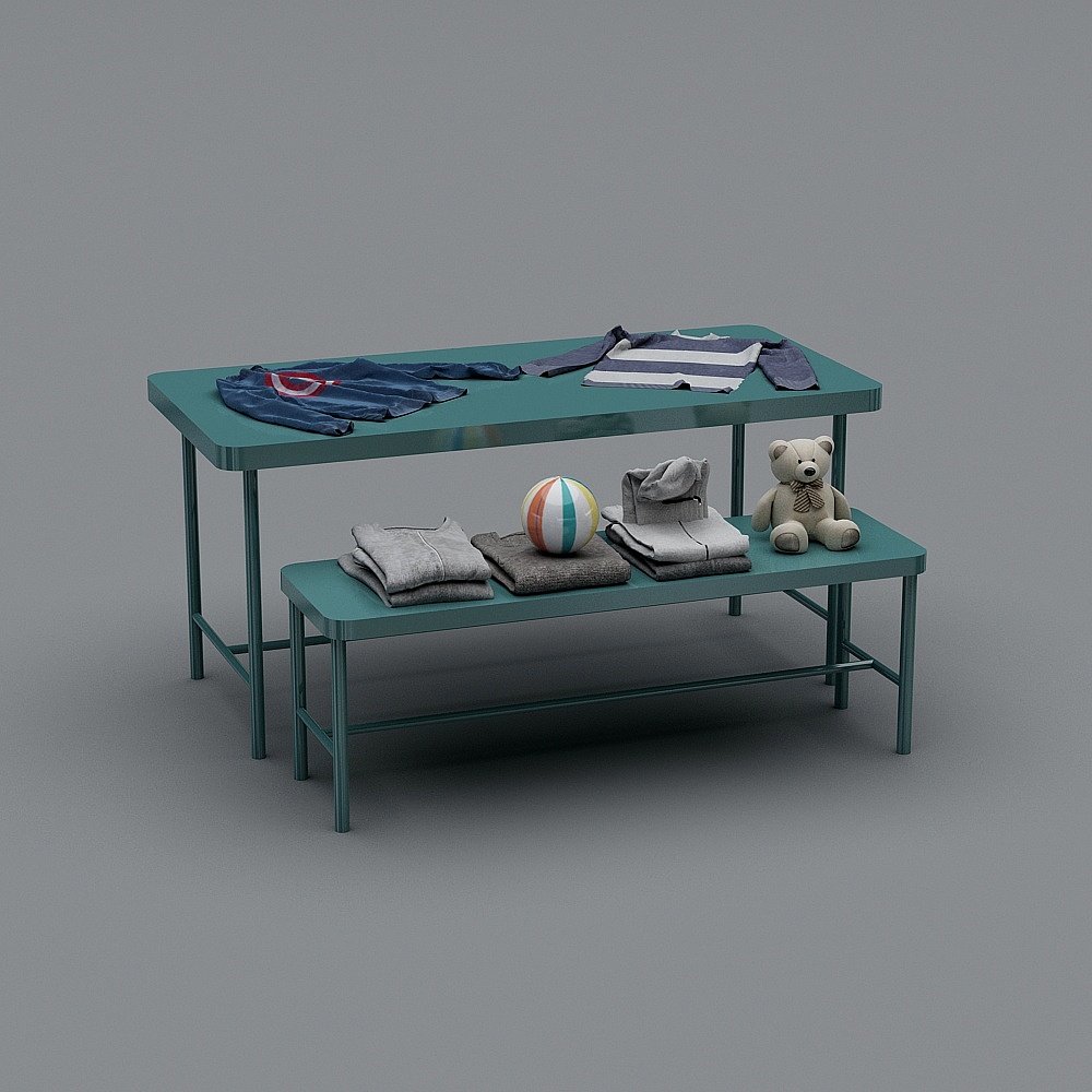 Modern children's clothing store-display rack