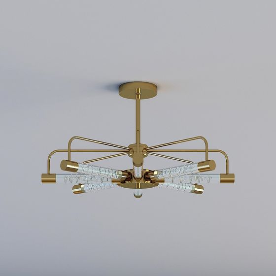 Stylish Crystal Chandelier 3D model for Modern Spaces