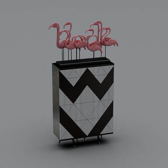 Flamingo Cabinet 3D model for Modern Interiors