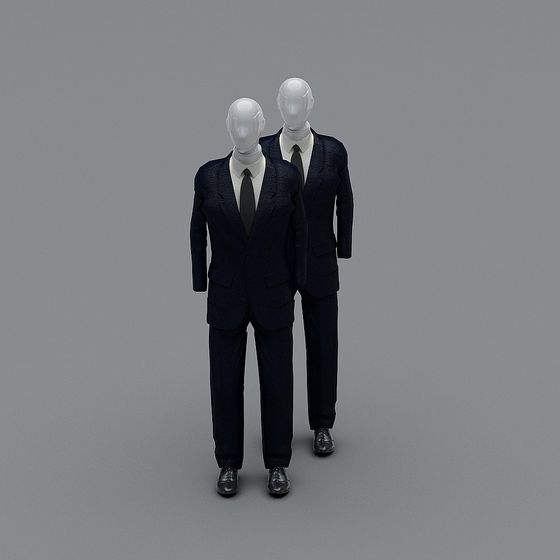 Stylish 3D Model of Business Professionals
