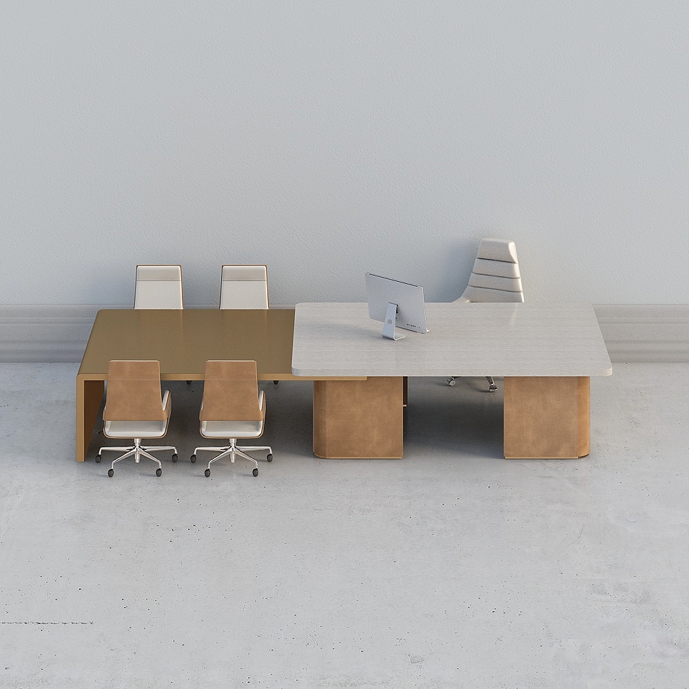 Modern General Manager's Office -7-Combination Desk