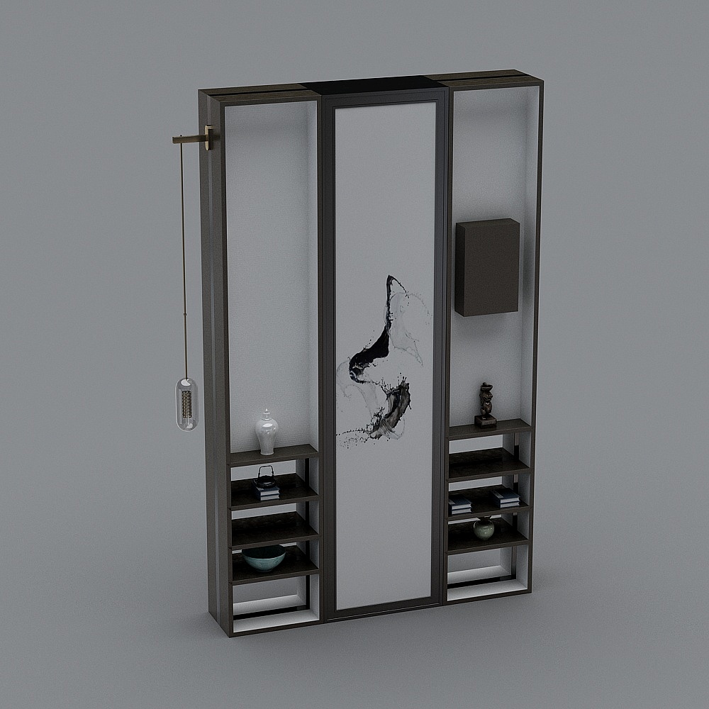 New Chinese style sales office rest area-wall display rack