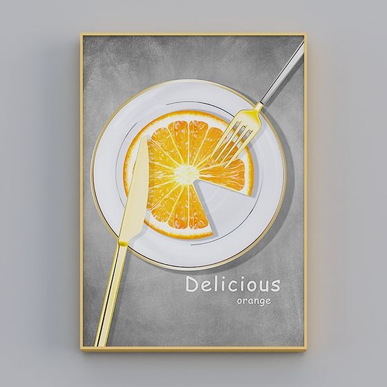 High-Quality Sliced Orange 3D Model for Creative Projects