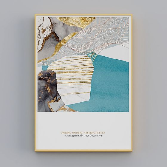 Nordic Abstract Style 3D Model for Artful Spaces