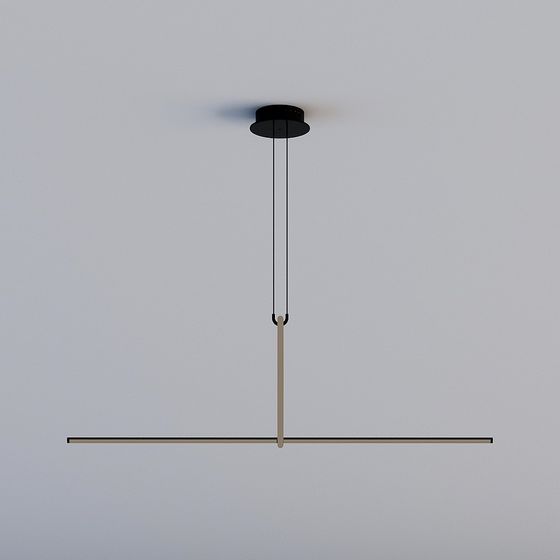 Minimalist Hanging Linear Light 3D model