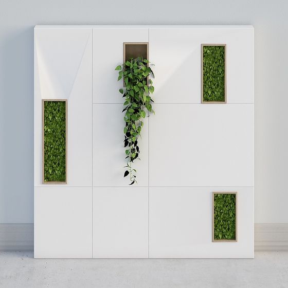 Lush Green Wall Decoration 3D model