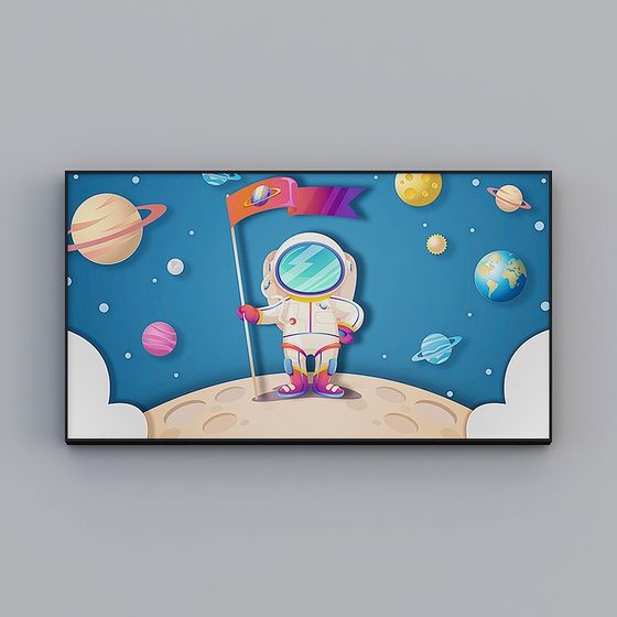 Astronaut on the Moon 3D model for Creative Projects