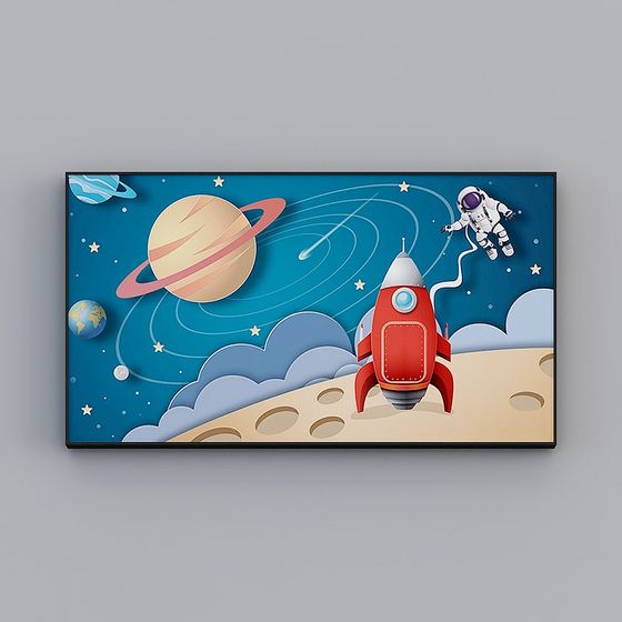 Vibrant Space Adventure 3D Model