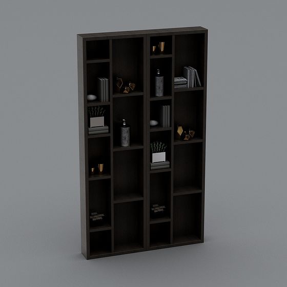 Urban Elegance Bookshelf 3D model for Contemporary Spaces