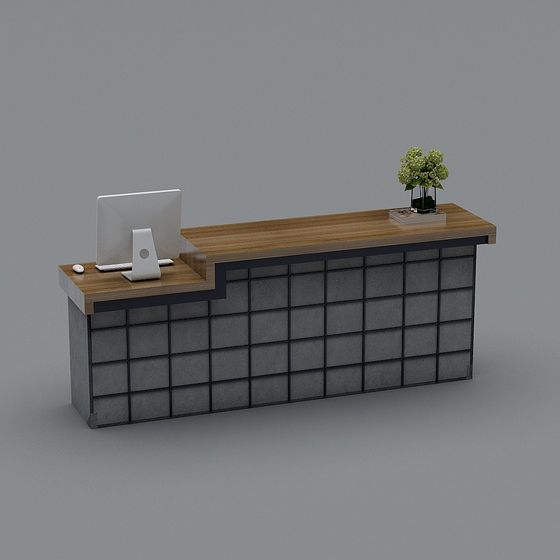Industrial Reception Desk 3D Model