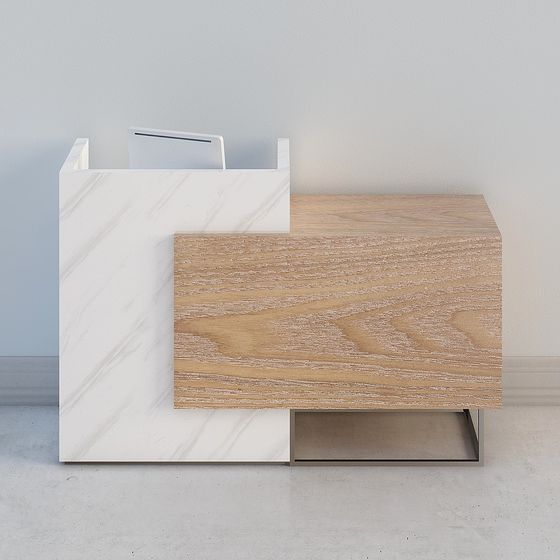 Elegant Urban Reception Desk 3D model