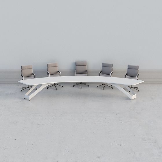 Futuristic Conference Table 3D model for Modern Workspaces