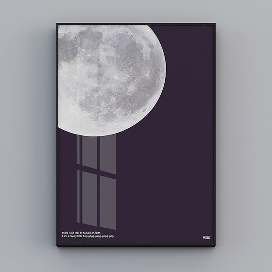 Moonlight Window Scene 3D model for Creative Projects