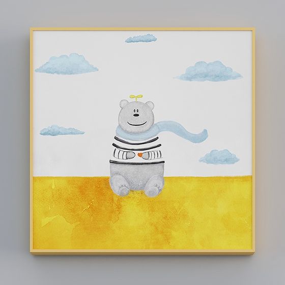 Cute Low-Poly Polar Bear 3D Model