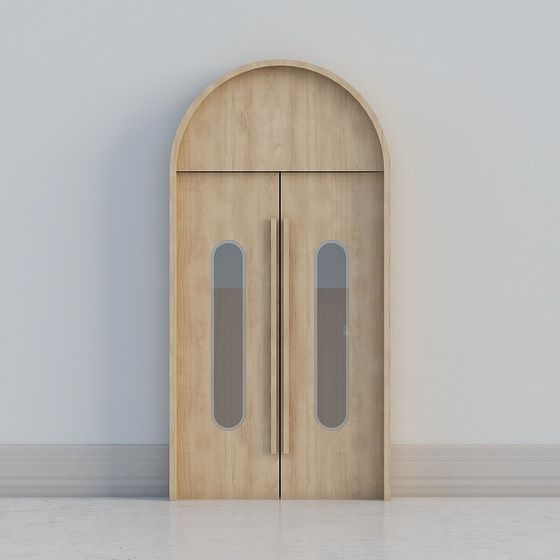 Arched Double Door 3D model for Modern Interiors