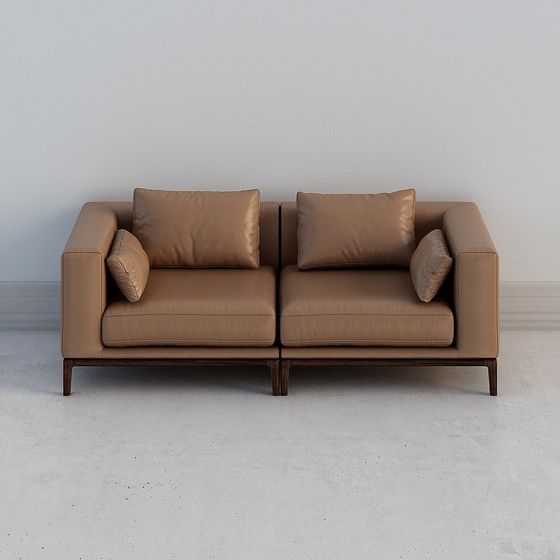 Modern Low-Poly 3D Sofa Model