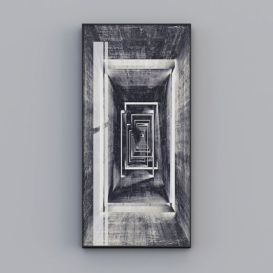 Concrete Corridor 3D model
