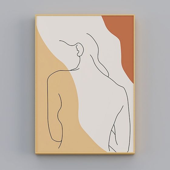 Stylish Abstract Contour 3D Model for Creative Use