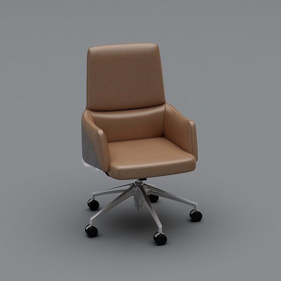 Elegant Office Chair 3D model for Modern Workspaces