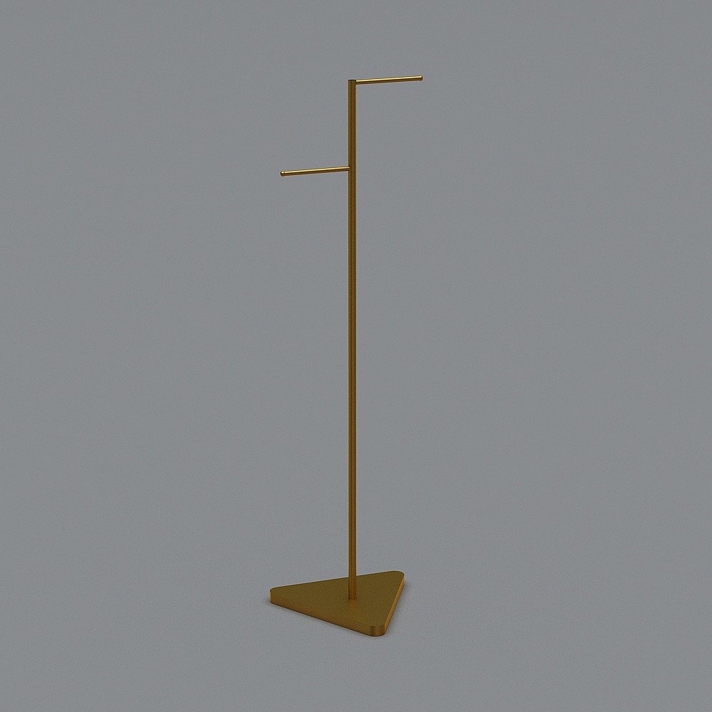 Golden Clothes Hanger 3D Model