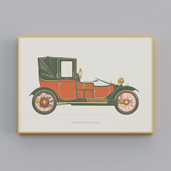 Lanchester 1908 (20 CV) 3D model for Creative Projects