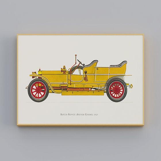 Vintage Rolls-Royce Silver Ghost 3D model from 1907