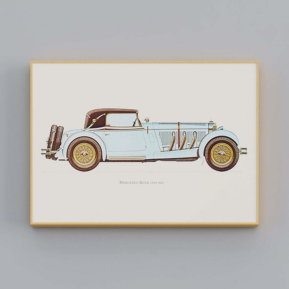 1928 Mercedes-Benz SS 3D Model for Nostalgic Designs