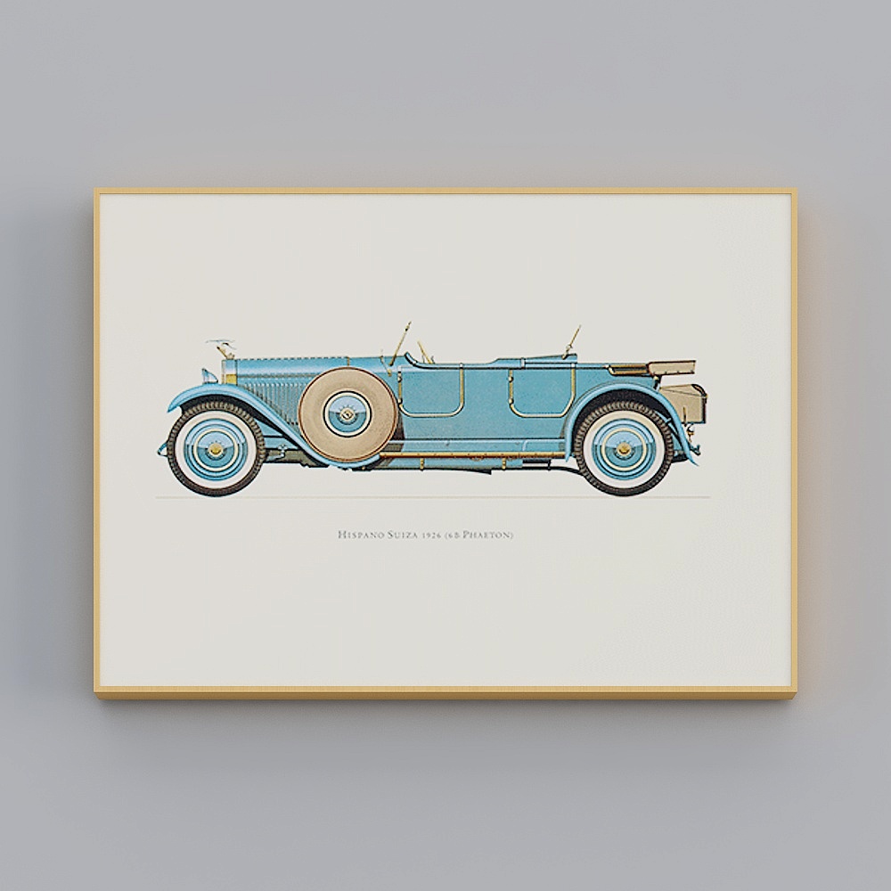 1926 Hispano Suiza 6S Phaeton 3D model