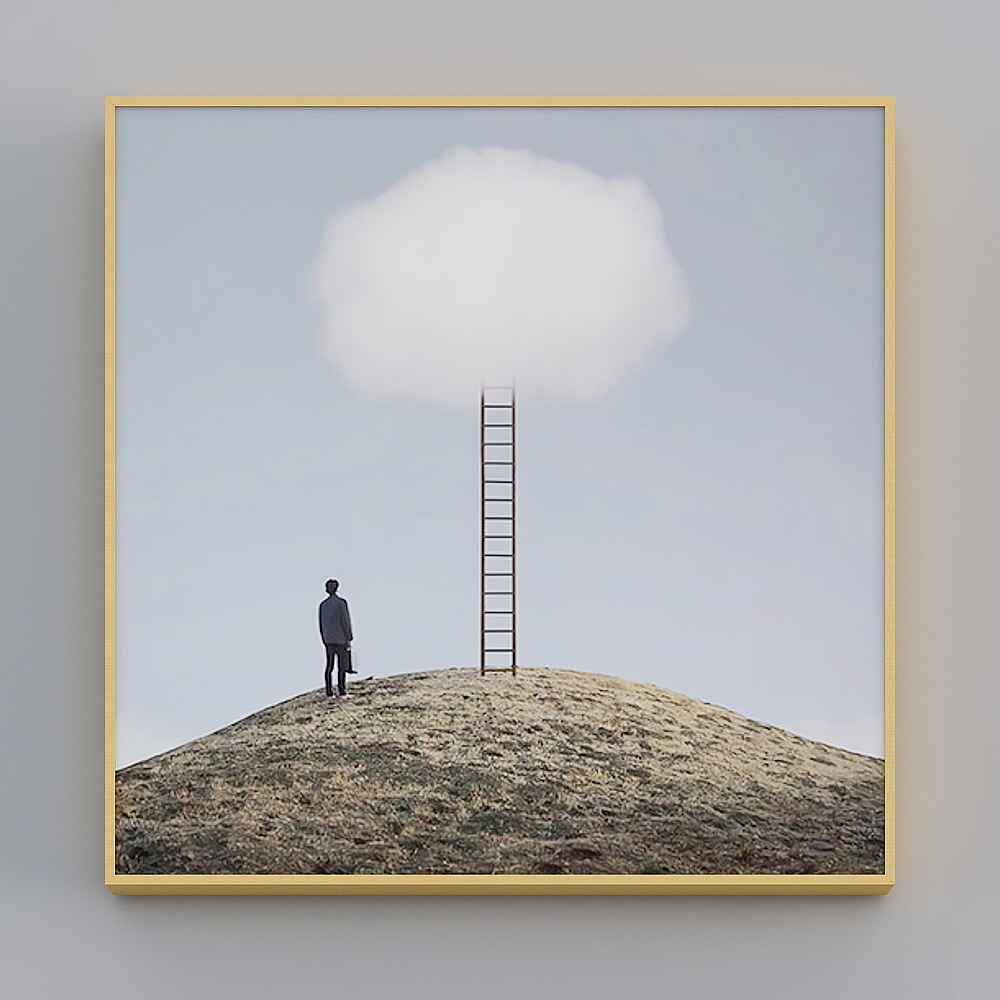 Happy Workshop - Modern Wind - Literary Dreamland Architectural Decoration Painting - Peachy Clouds