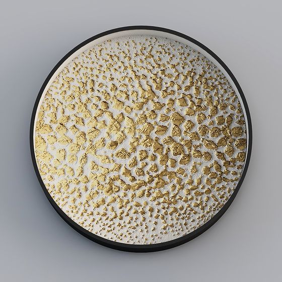 Elegant Low-Poly Gold Decorative Plate 3D model