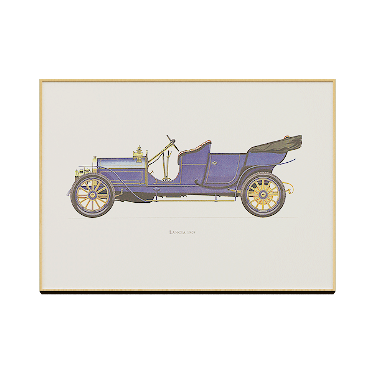 Lancia 1909 Vintage Car 3D Model – Classic Design