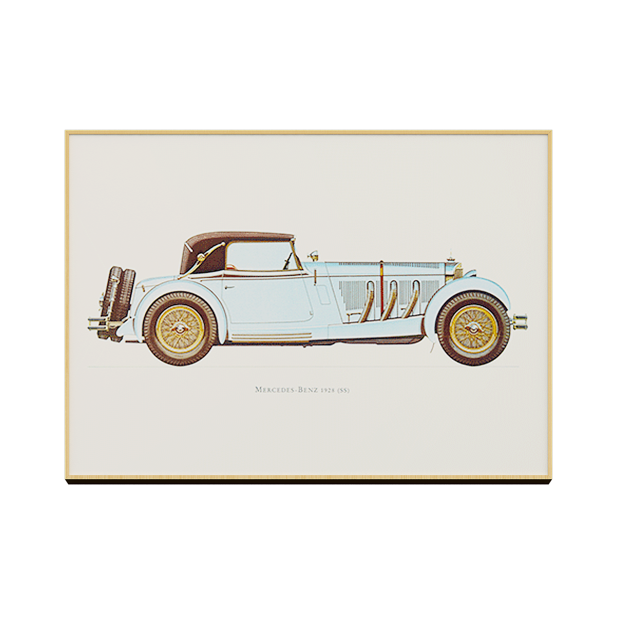 1928 Mercedes-Benz SS 3D Model – Retro Classic Design