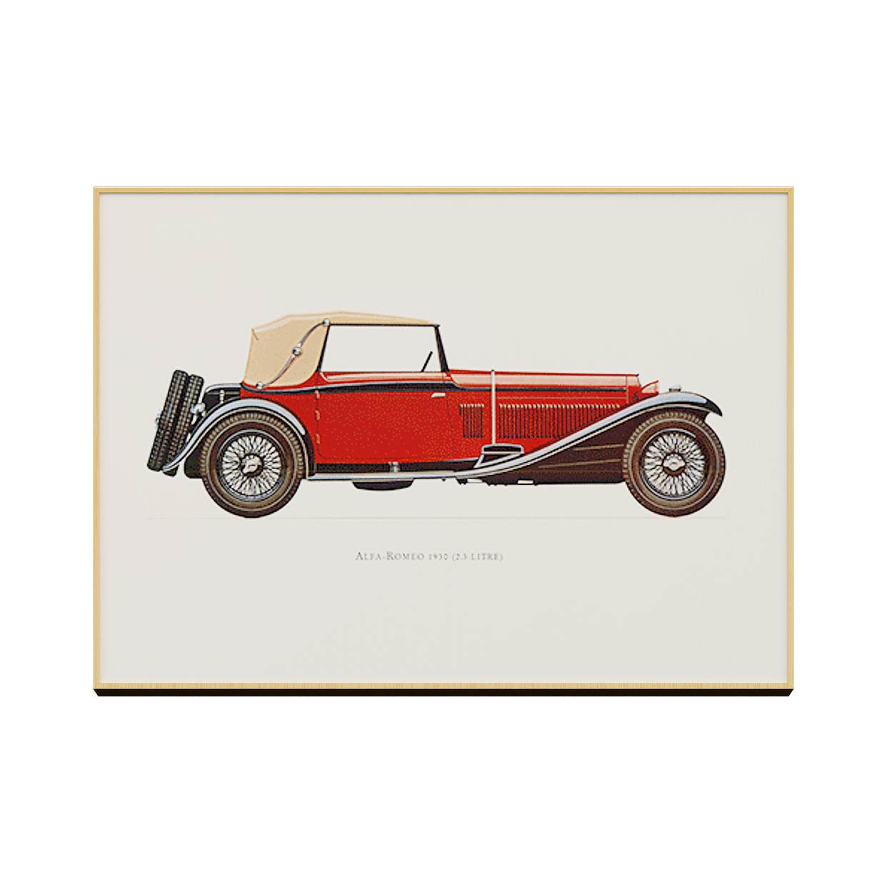 Alfa Romeo 1932 3D Model – Vintage Red Car