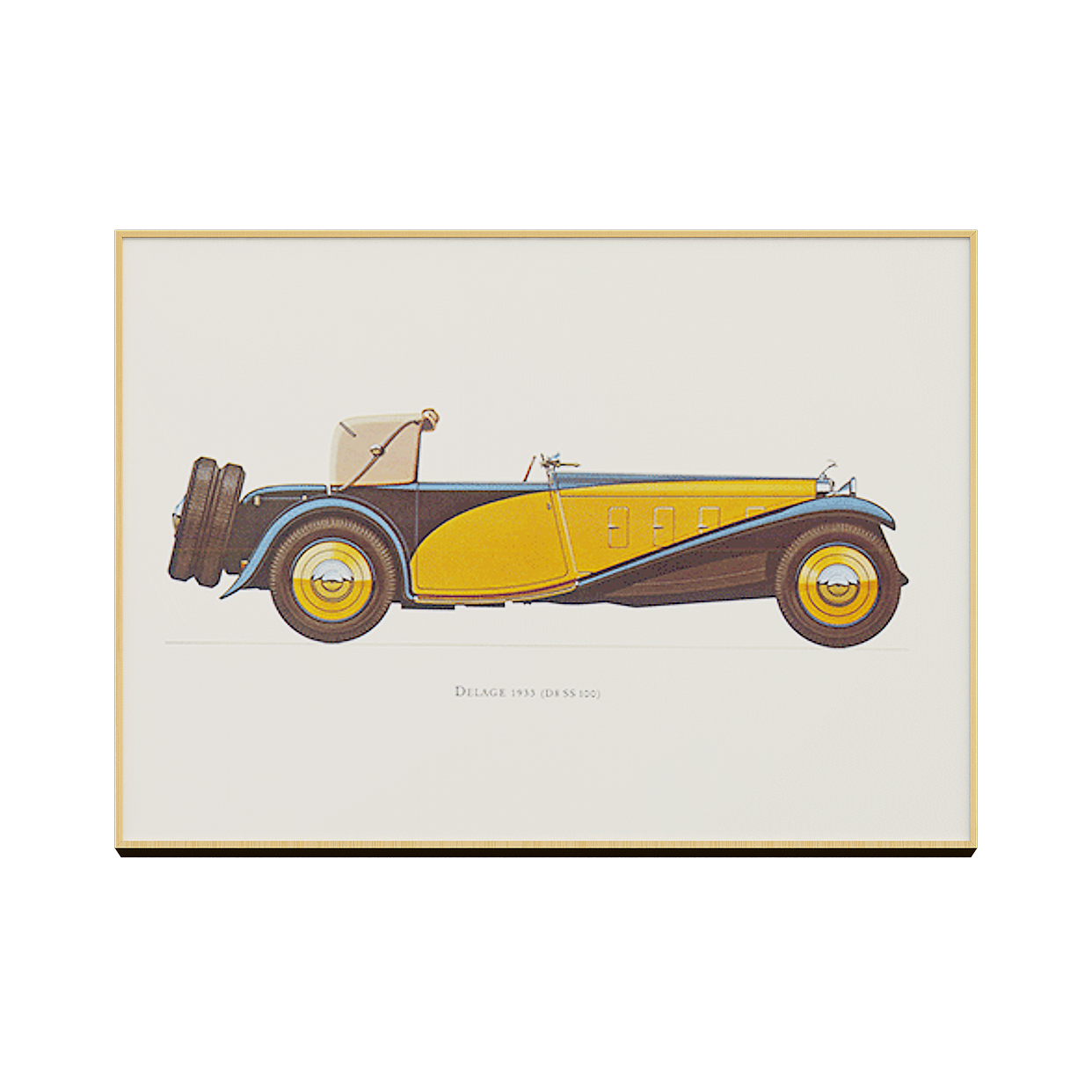 Delage 1933 DB SS 120 Low-Poly Vintage Car Model