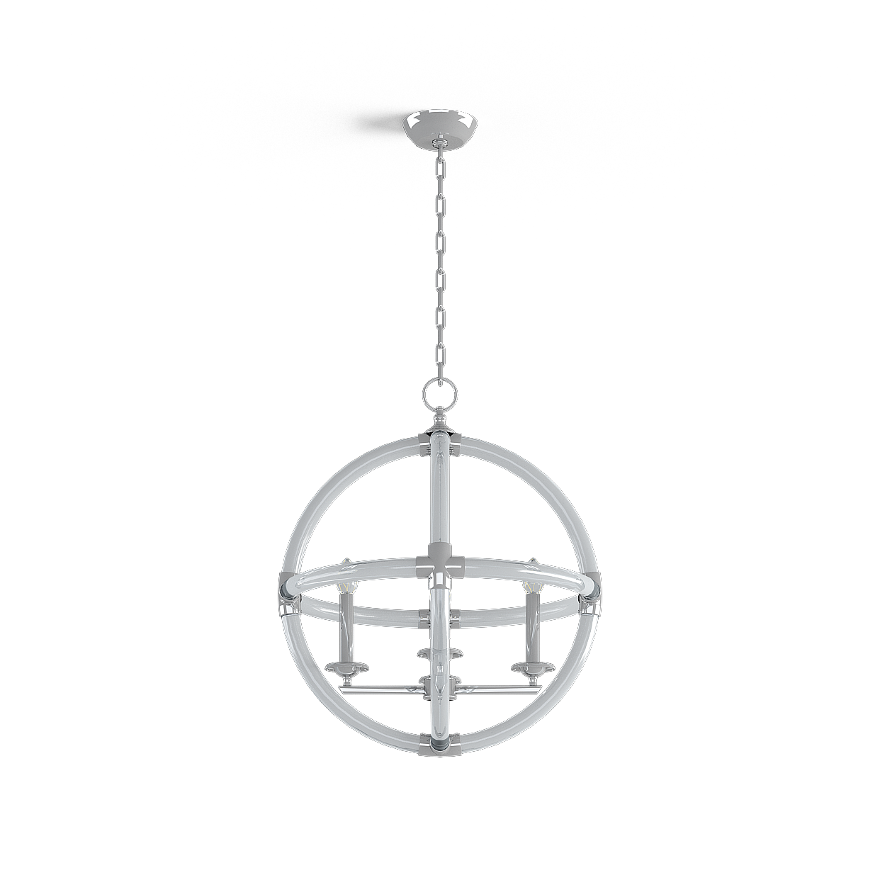 Elegant Low-Polygon Chandelier 3D Model – Geometric Design