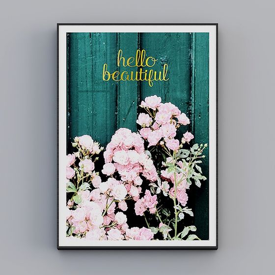 Hello Beautiful 3D Model for Charming Decor