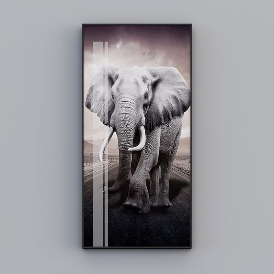 Surreal Low-Poly Road Elephant 3D model for Creative Projects