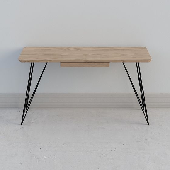 Industrial Chic Desk 3D Model for Creative Use