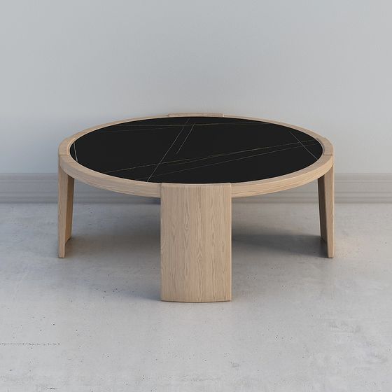 Modern Low-Poly Round Table 3D model