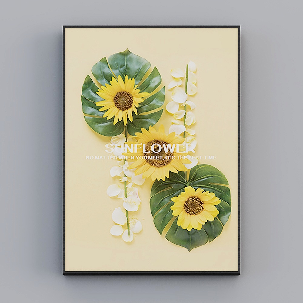 해피 워크샵 - 현대 바람 - 해바라기 작은 신선한 거실 배경 장식 그림 - 해바라기