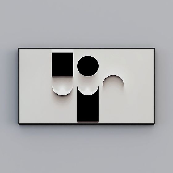 Abstract Geometric 3D model for Creative Projects