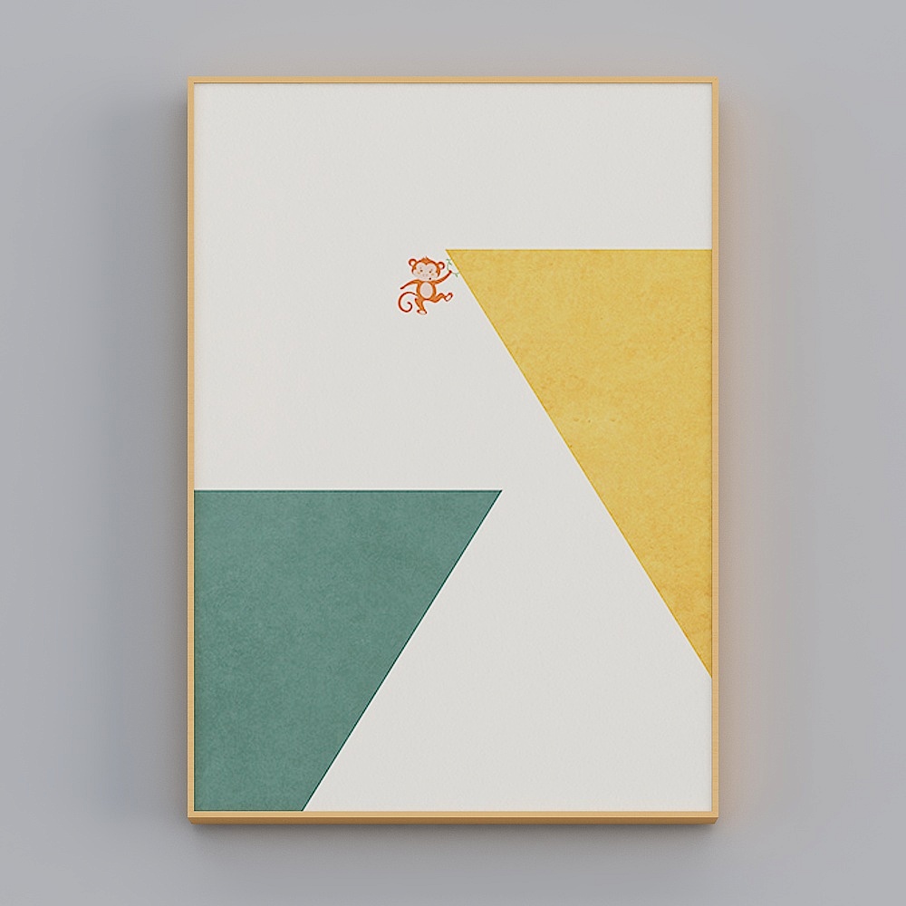 Happy Workshop - Modern Wind - Creative Animal Guest Restaurant Decorative Painting - Sun Moon Qingfeng